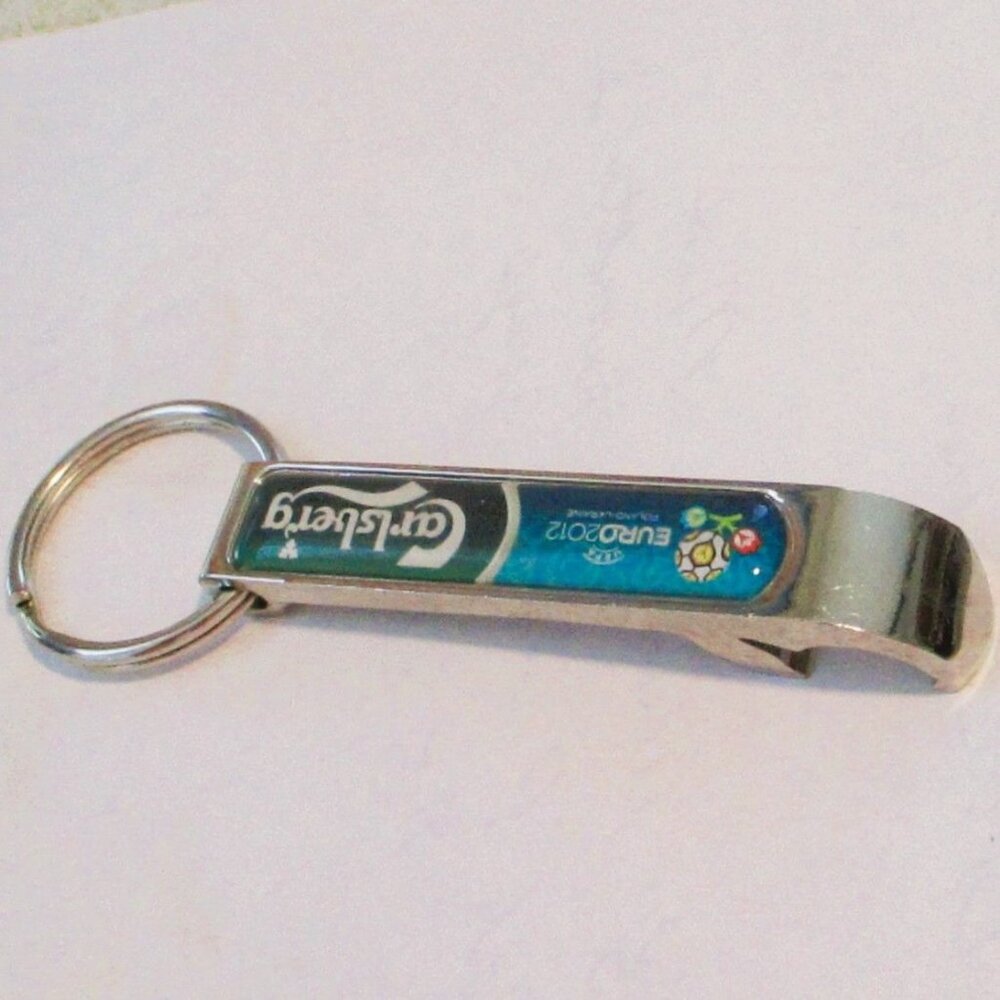 Carlsberg Euro 2012 Bottle Opener Keychain Collectible Metal Vintage Design   20